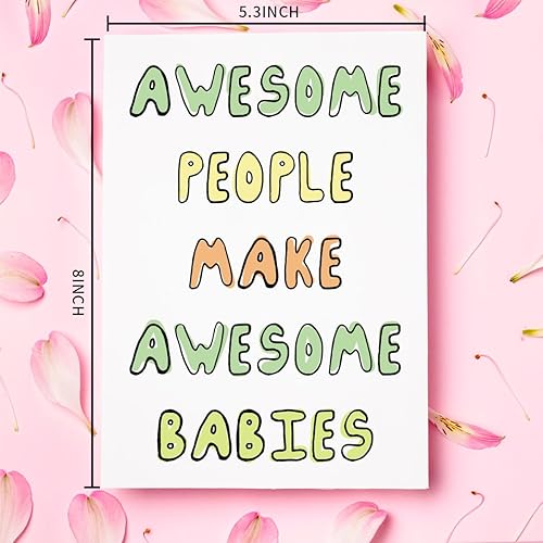 Miniatura 7 de UUEFKTN Bonita tarjeta de baby shower, regalo para mamá, papá, amigo, él, ella, divertida tarjeta de llegada de bebé para mujeres y hombres, regalo