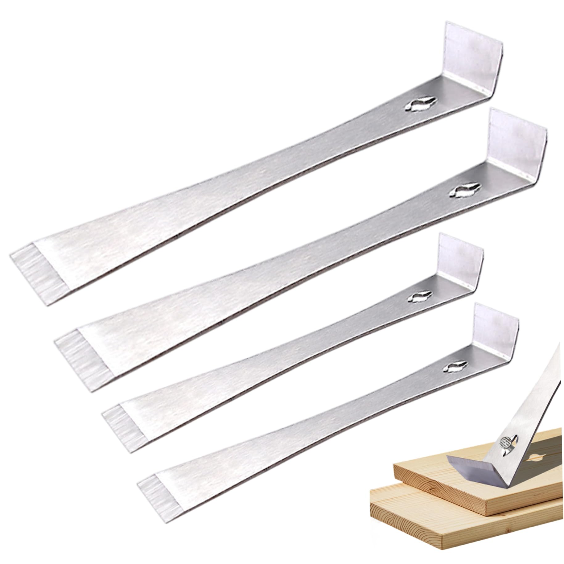 Palancas para quitar molduras con diseño plano de acero inoxidable y extractor