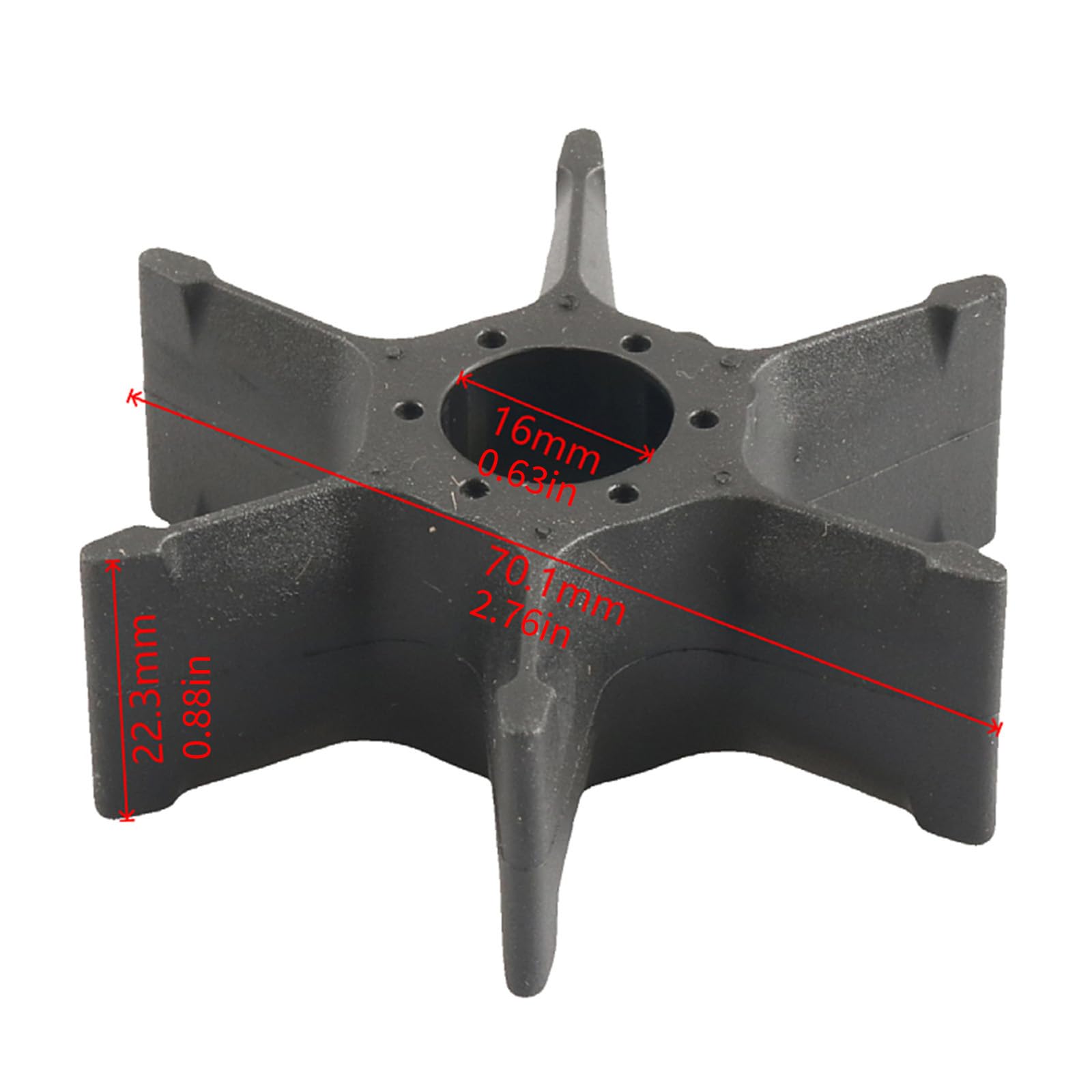 Set di giranti per motori marini da 40 50 HP, include piastre in acciaio, set di riparazione per ventole d'acqua per motori marini