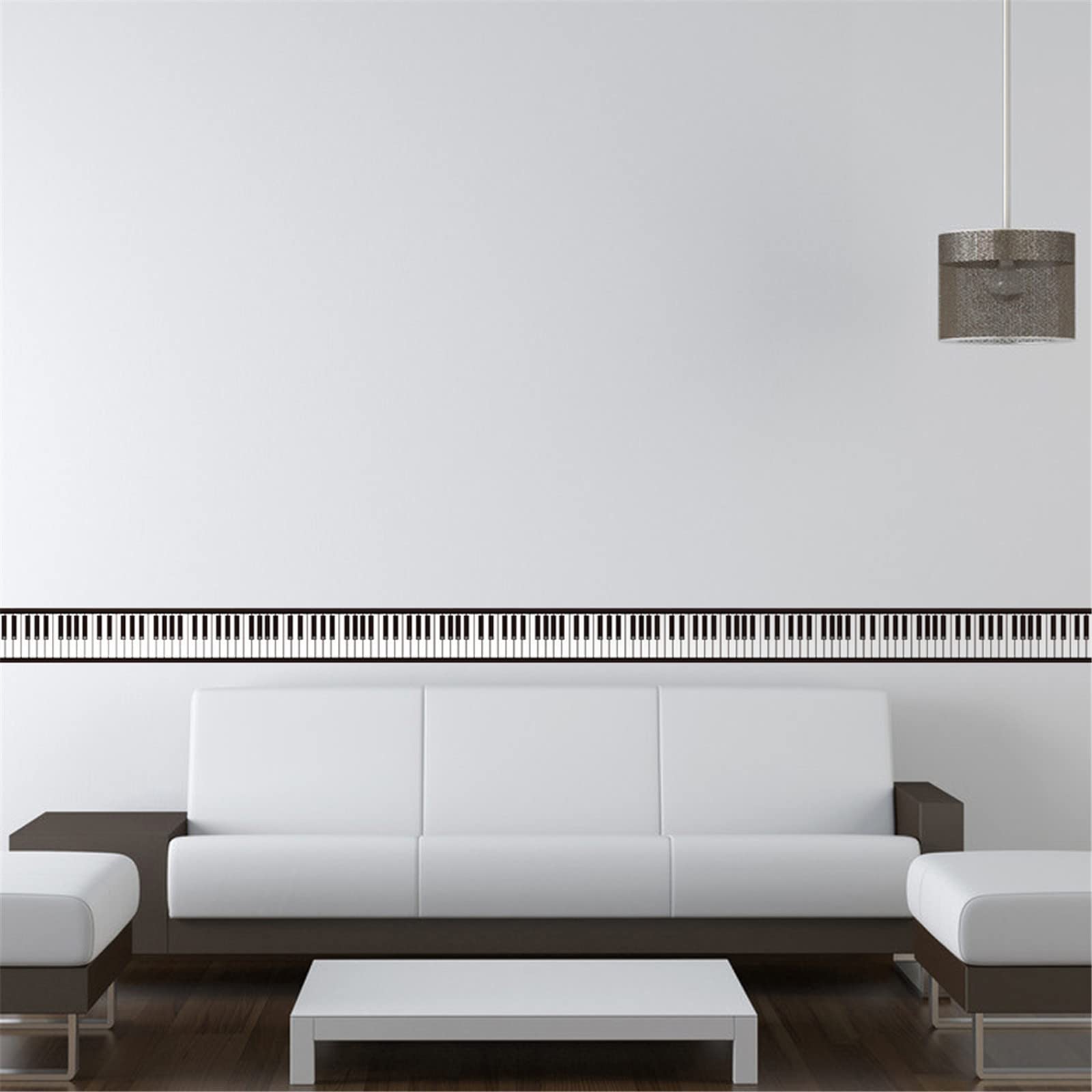 bordiury, Naklejki samoprzylepne do tapet, czarno-białe, 10 cm x 200, opakowanie 2 szt(Black and White Yxt003,10cmX200cm*2Pcs)