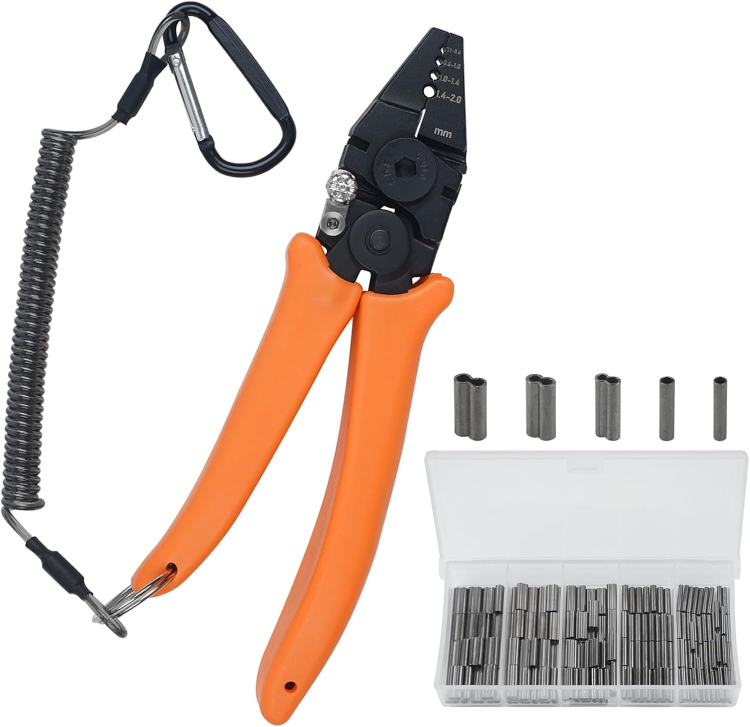 Fishing Crimping Tool, Hand Fishing Crimping Pliers Wire Rope Leader Crimper Tools