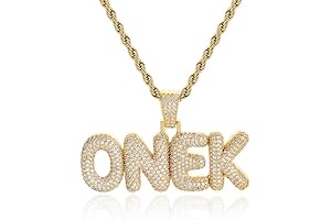 Custom Iced-Out Bubble Letters Name Necklace