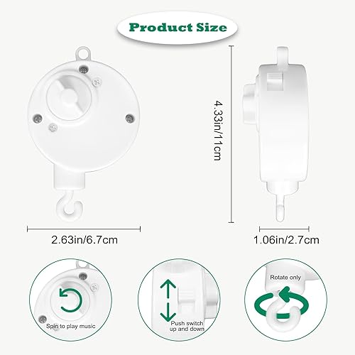 Miniatura 3 de Soporte de brazo móvil para cuna de bebé de 23 pulgadas, la parte de la garra se puede ajustar a ancho, decoración de juguete de bricolaje (soporte