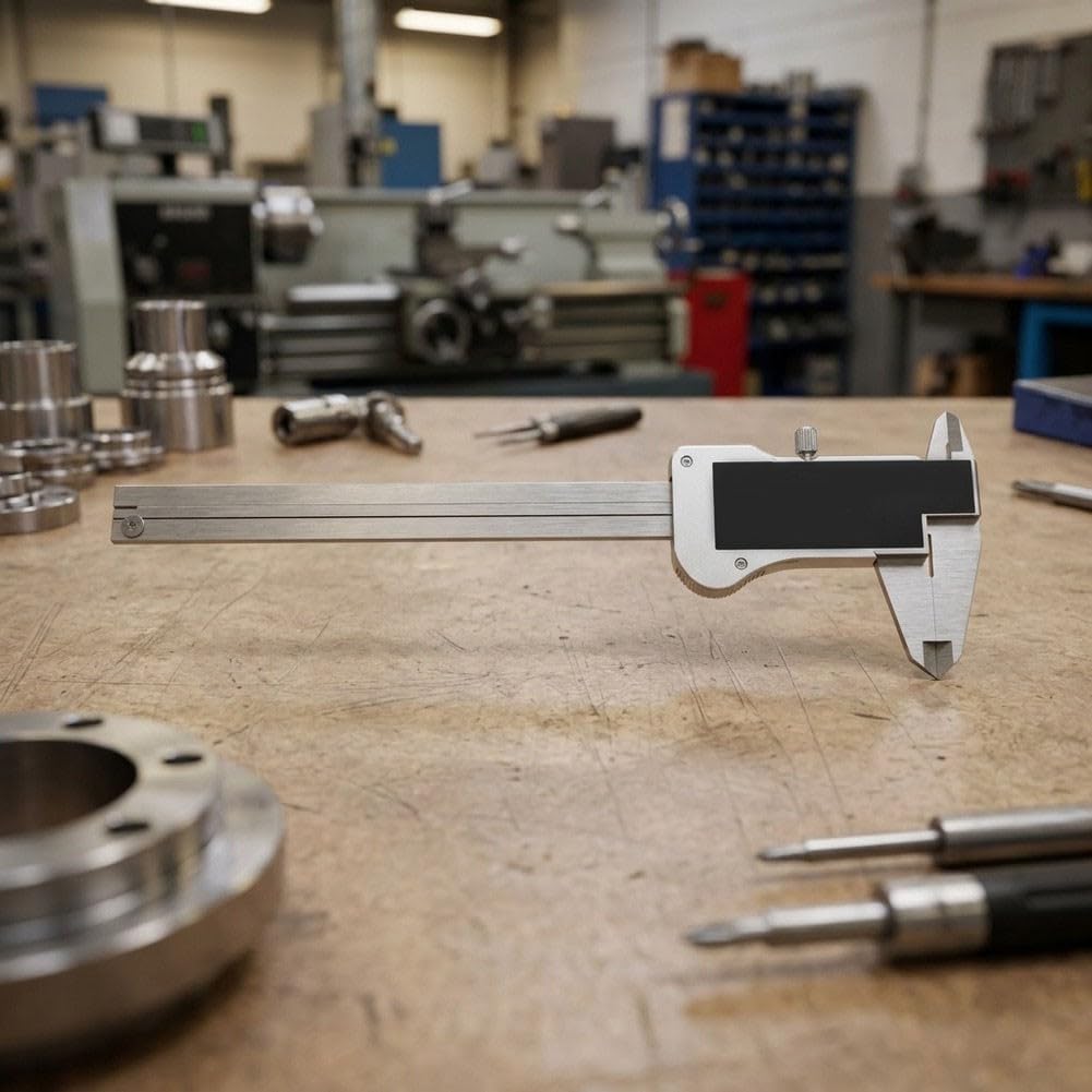 Calibro digitale impermeabile IP67, Vernier industriale in acciaio inossidabile con risoluzione di 0,01 mm, ampio display a LED, conversione mm/pollici per esterno interno