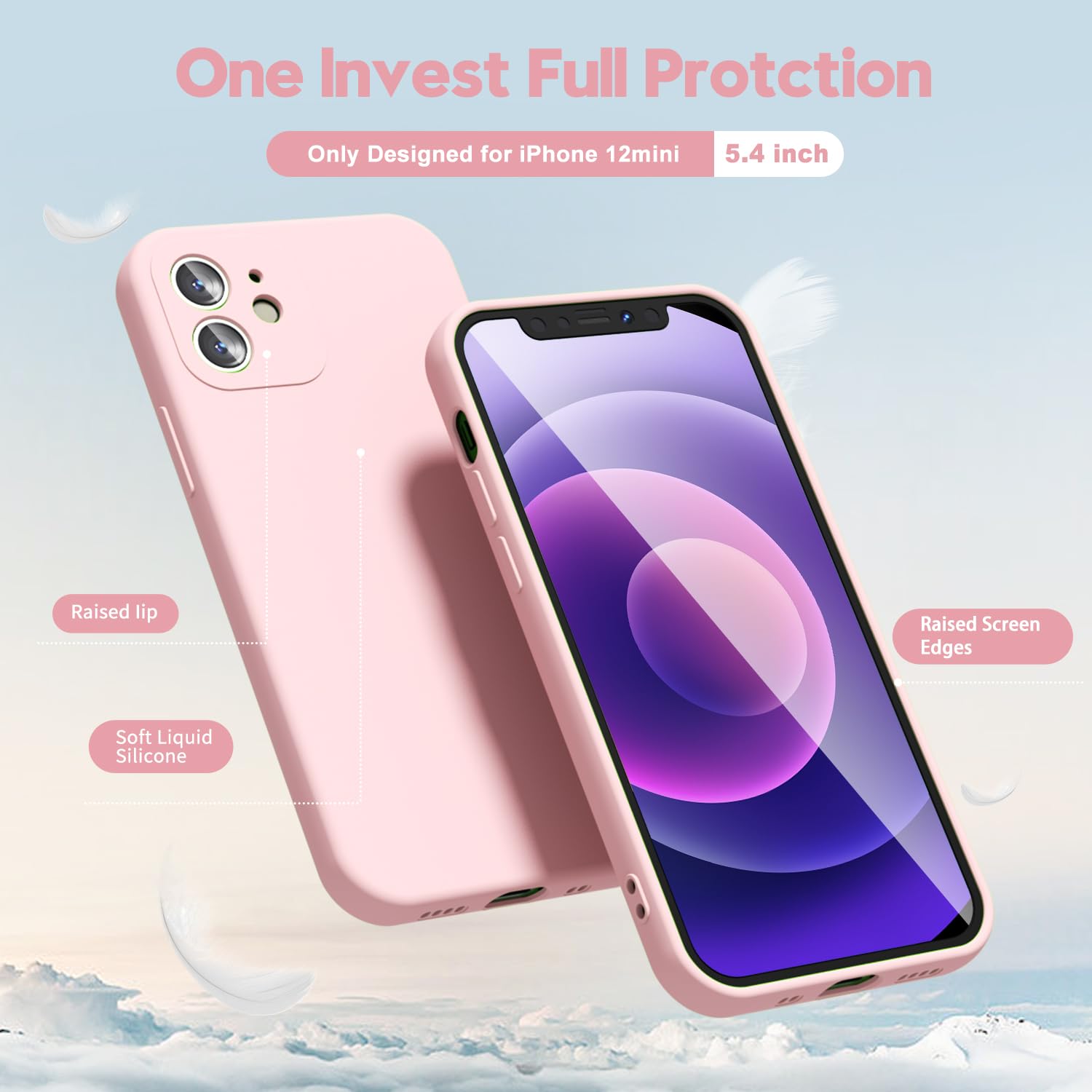 oakxco for iPhone 16 Pro Max Case Liquid Silicone, Soft Rubber Gel Elegant Aesthetic Basic Simple Cover, Cute Thin Slim TPU Matte Solid Color Plain Smooth Case for Women Girl, Light Pink — view 454