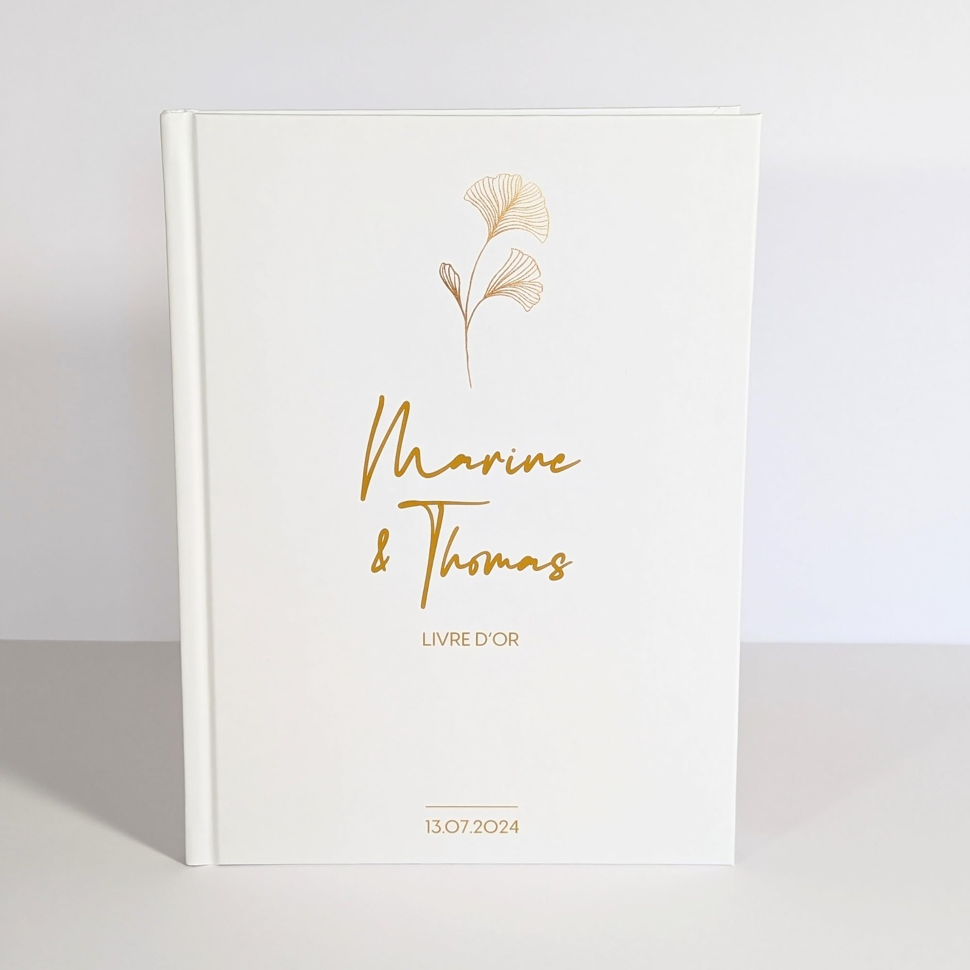 Livre d'or personnalisé de mariage haut de gamme TE Whaka à couverture rigide