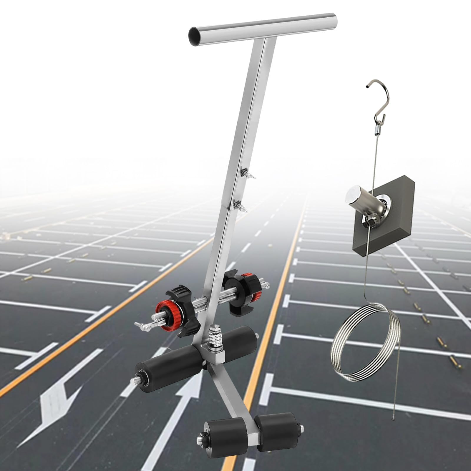 asdchZen Manual Floor Tape Applicator For Hospital, Gymnasium, School, Commercial, Repairing Floor Marking, Hand Walk-Behind Floor/Line Marking Machine,B,