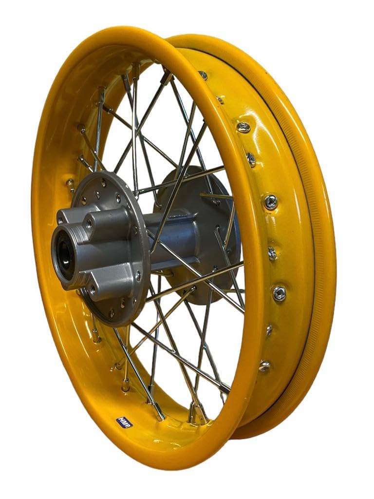 HMParts Alu-Felge 12 Zoll Hinten – Eloxiert In Grün | Für Dirt-Bikes, Pit Bikes, Motocross Mit 12mm Achse | Typ 2 Felge