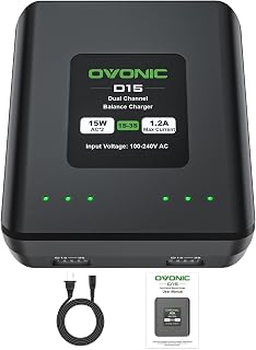 OVONIC D15 Dual Channel LiPo Charger 15W 1.2A for 1S-3S RC Batteries