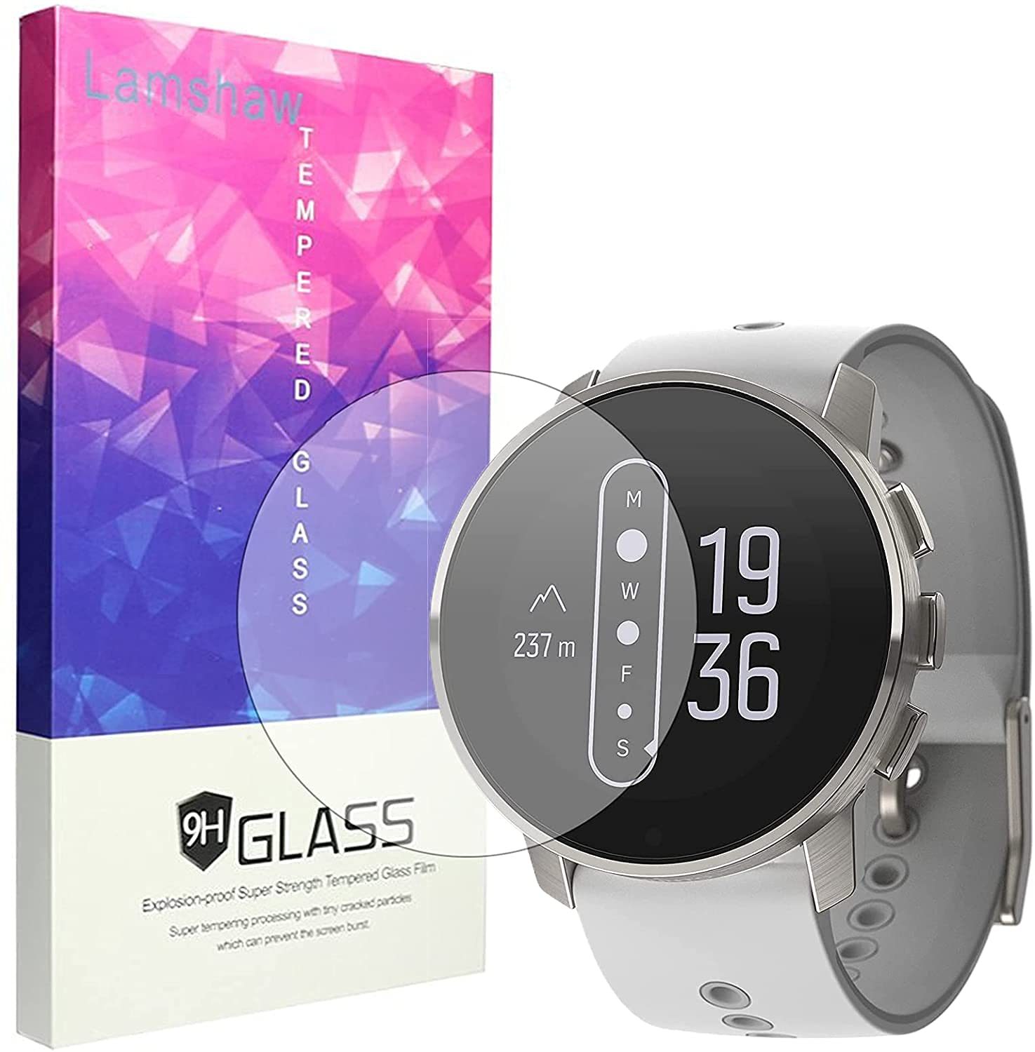 Amazon | Lamshaw for SUUNTO 9 Peak 保護フィルム, 9H ガラスフィルム 