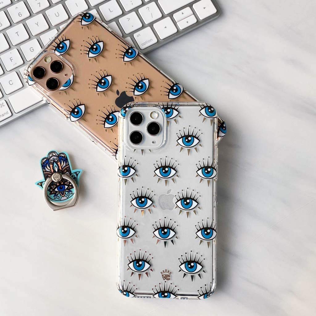 Coque Velvet Caviar Pour IPhone 13 Motif Evil Eyes - Transparente, Brillante, Légère, Protection Ajustée