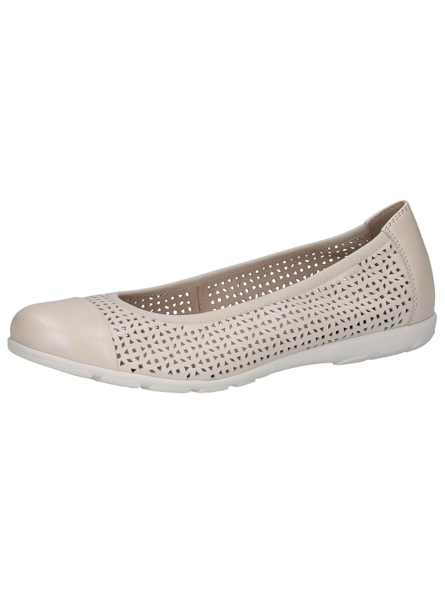 Caprice Women's Beige Ballerina Shoes, 7 Uk, Closed Ballerinas