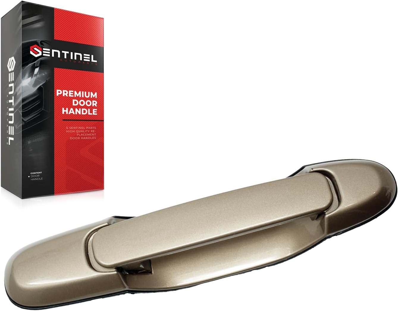 Outside Exterior Rear Sliding Door Handle Left or Right Side 4Q2 Desert Mica Compatible with 1998-2003 Toyota Sienna Replaces # 69230-08020-C0, 6923008020C0