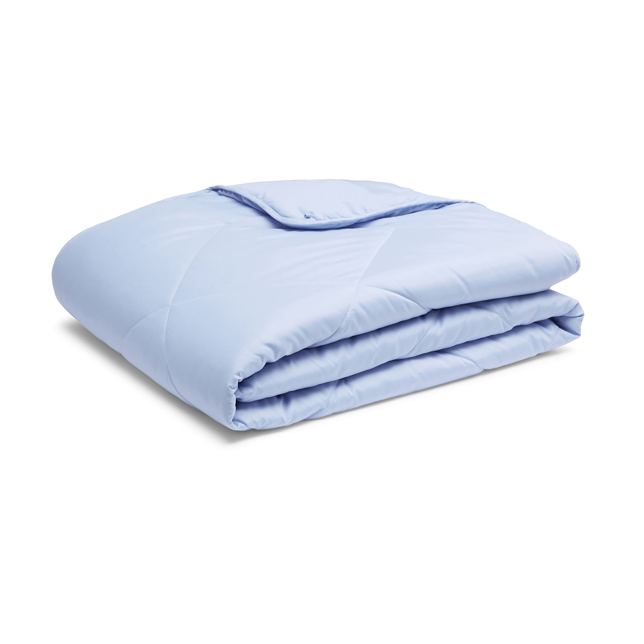 Amazon｜Amazonベーシック 肌掛け布団 抗菌防臭加工 ライトブルー