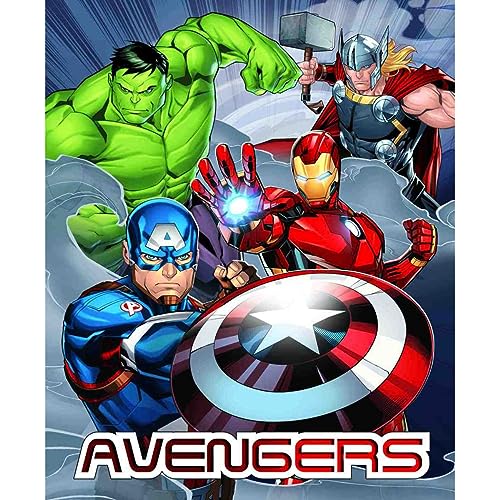 Avengers | Weiche Decke Soft Touch | Plaid Coral | 100 x 150 | Marvel