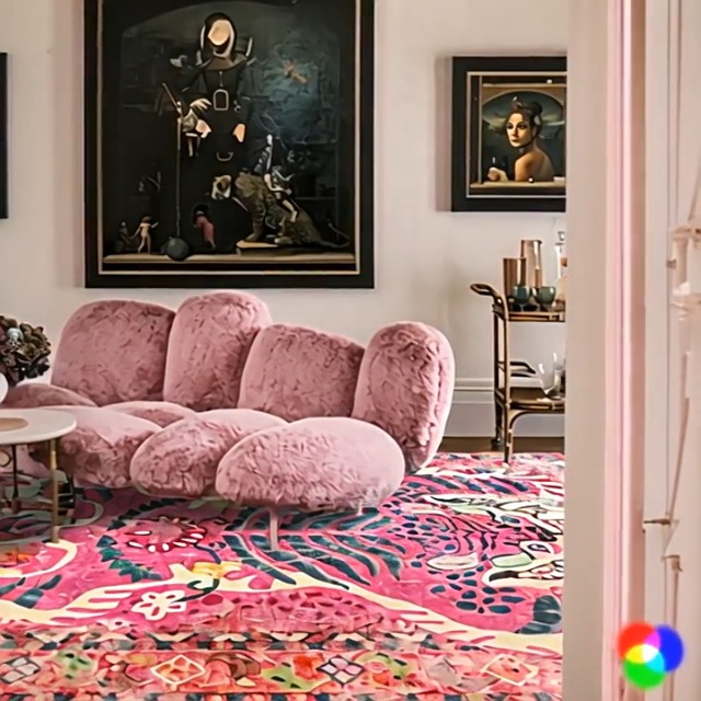 Tapete Decorativo Boho Animal Print Rosa 4x5 ft miniatura 7
