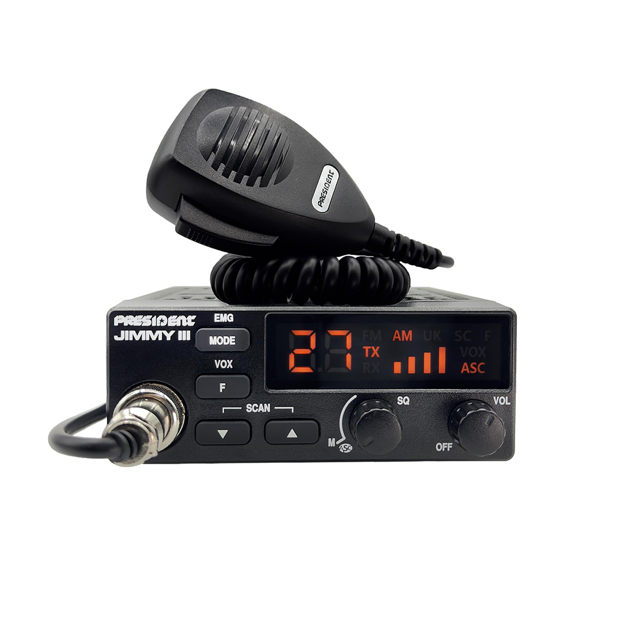 CB Radio Président Jimmy III AM/​FM ASC, VOX