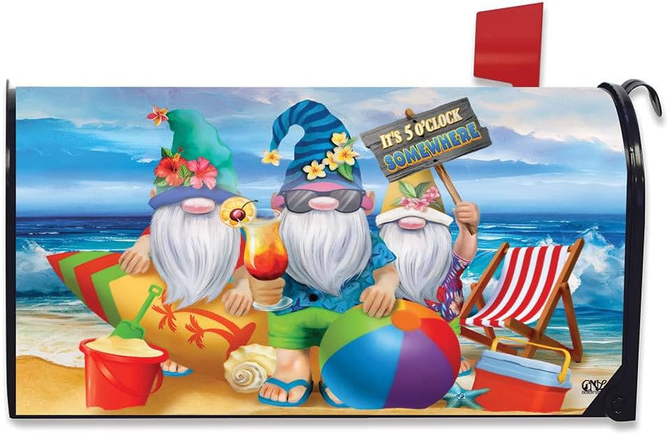 Briarwood Lane Summer Gnomes Nautical Large Mailbox Cover Oversized