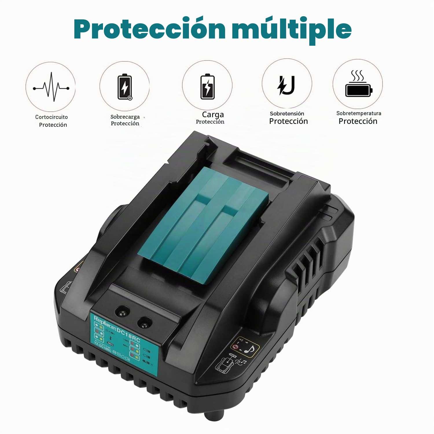Energup Batería 18V 5.0 Ah con Cargador para Makita Batería 18V BL1850 BL1840 BL1830 BL1820 Compatible con Makita Cargador DC18RA DC18RC DC18RD