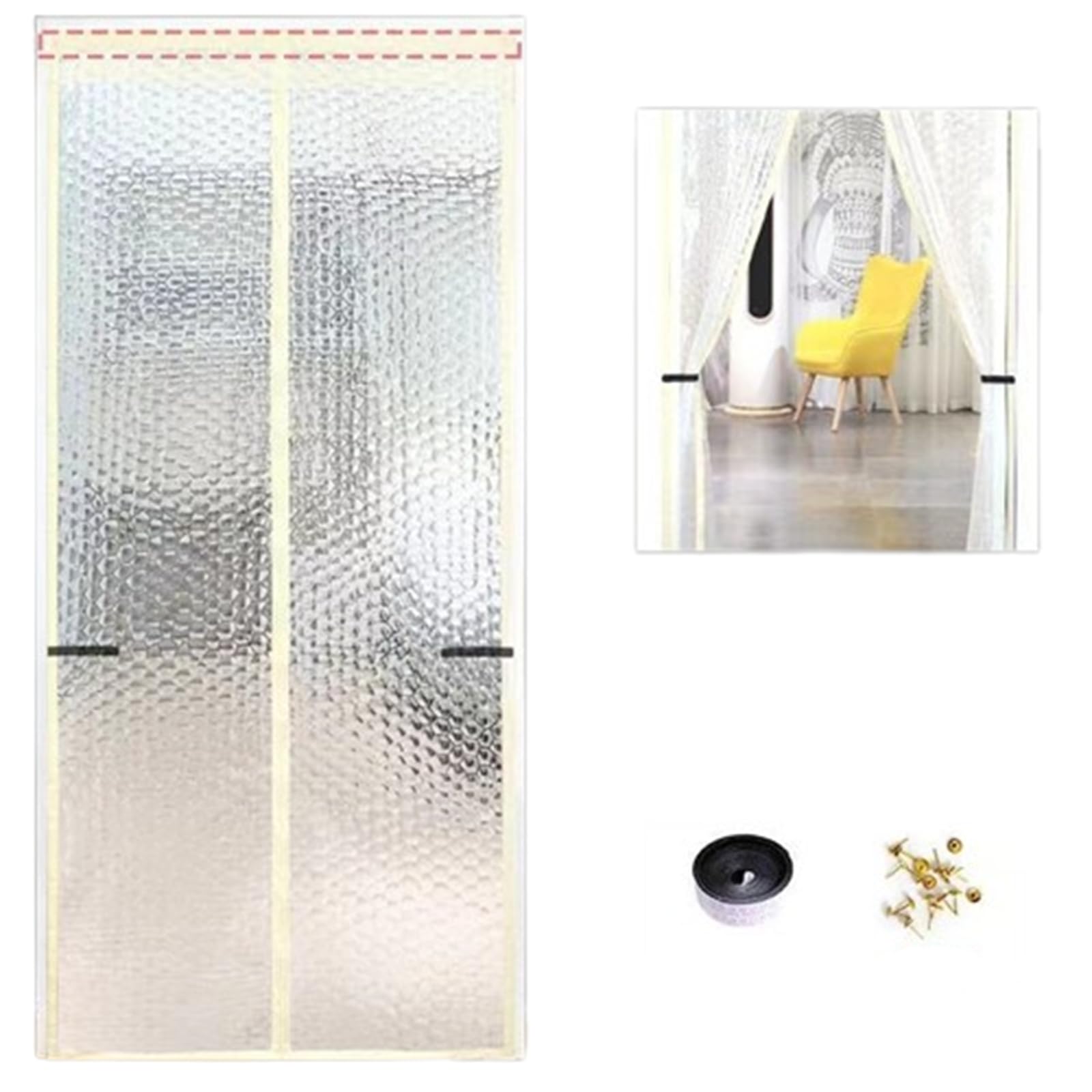 Amazon｜防寒マグネット式 断熱 防寒カーテン あらゆる種類のドアや窓