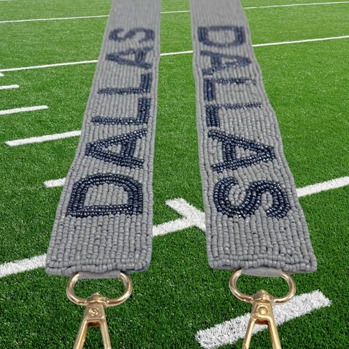 Correa para monedero de cuentas con letras azules de 124.5 cm de Lashicorn Dallas 2