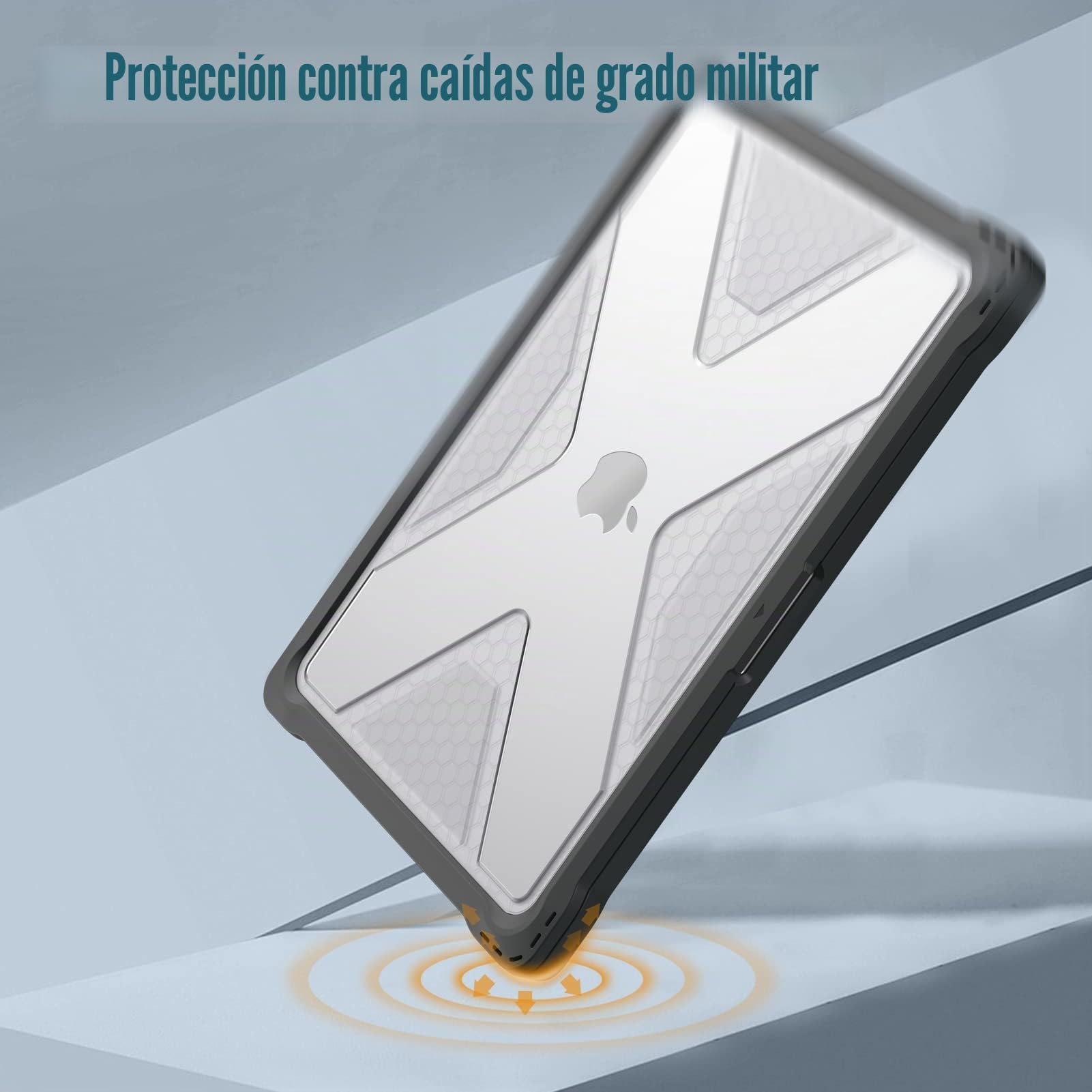 Fintie Funda para MacBook Pro de 14 Pulgadas (2026-2021) (M5 M4 M3 M2 M1)/A3426/A3427/A3434/A3112/A3401/A3185/A2992/A2918/A2779/A2442, Carcasa Dura a Prueba de Choques - Negro Translúcido