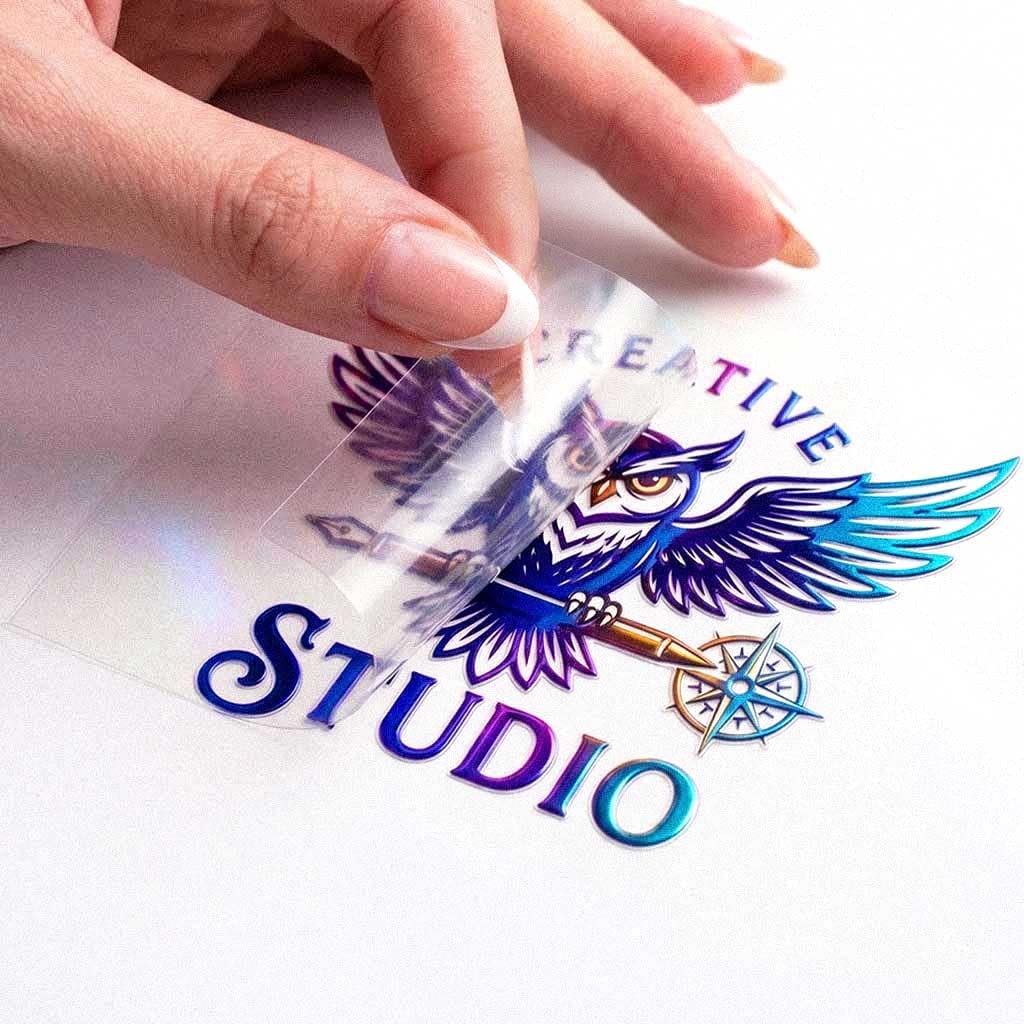 Personalised 3D UV Transfers Rub-on Vinyl Stickers Raised Labels for DIY - 9 Inch