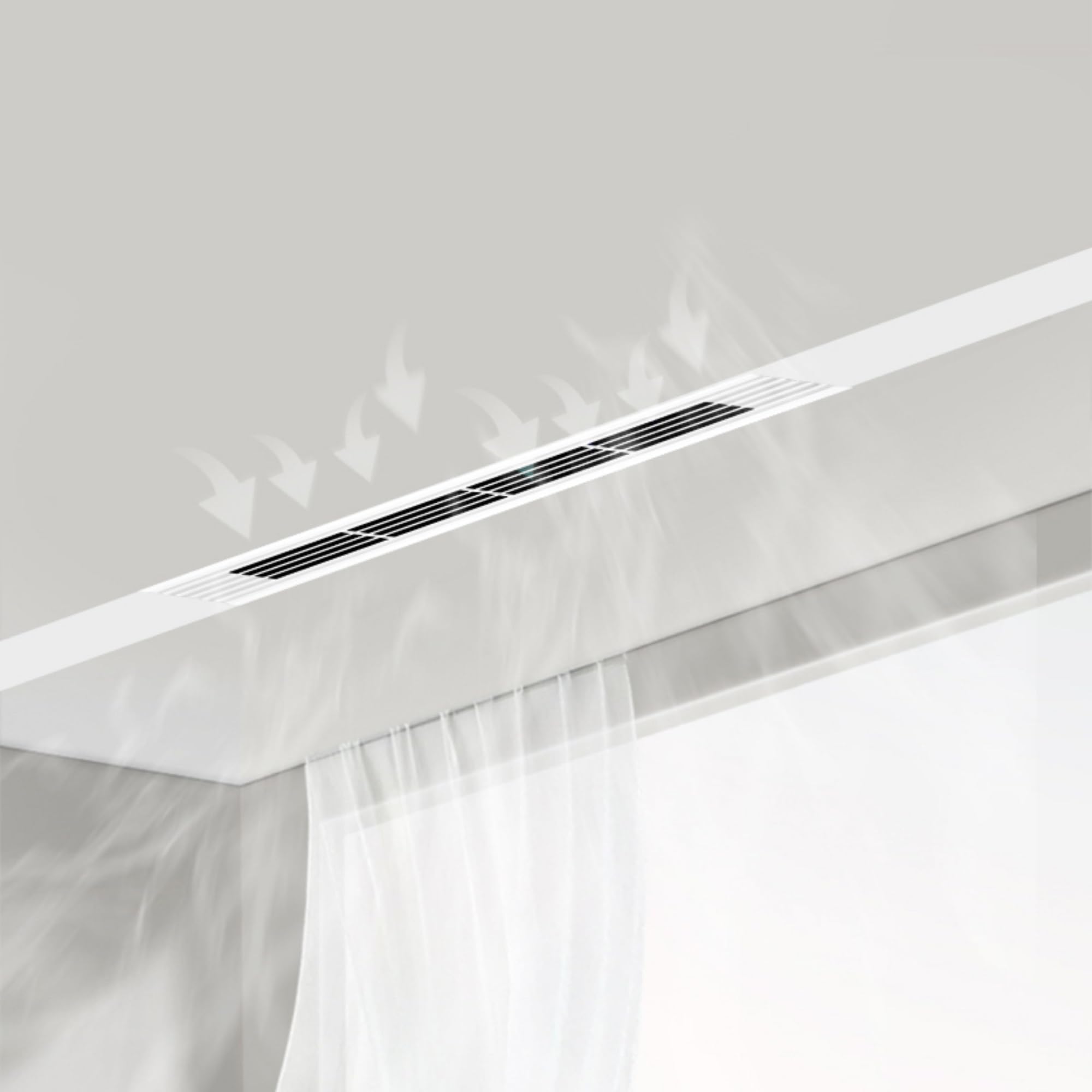 Ventola di ventilazione Ventilatore di scarico silenzioso nascosto al soffitto da 21 * 60 cm, ventilatore ventilazione multiuso a striscia lunga
