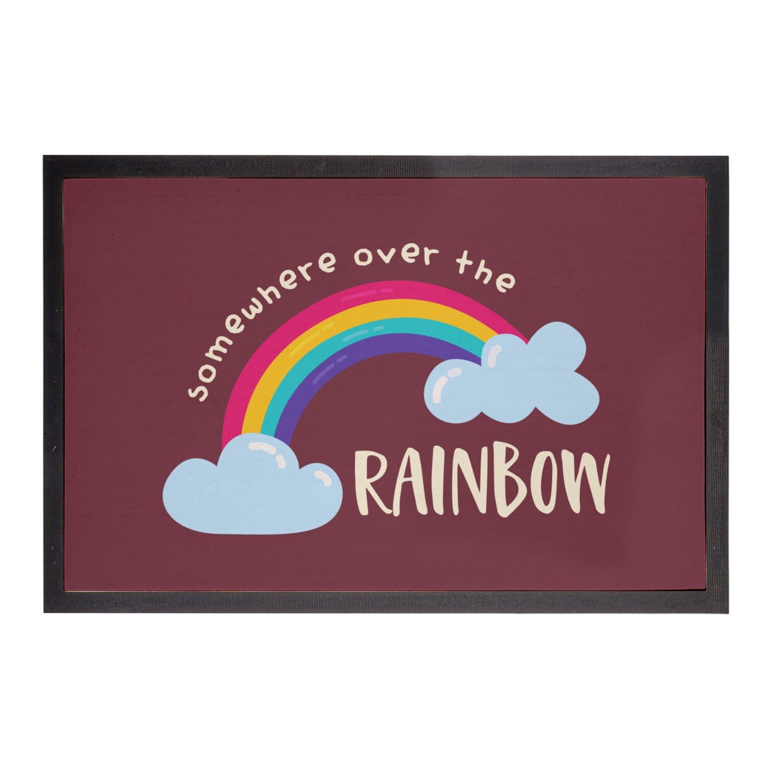 Paillasson arc-en-ciel musical 75x50 cm égayer entrée maison