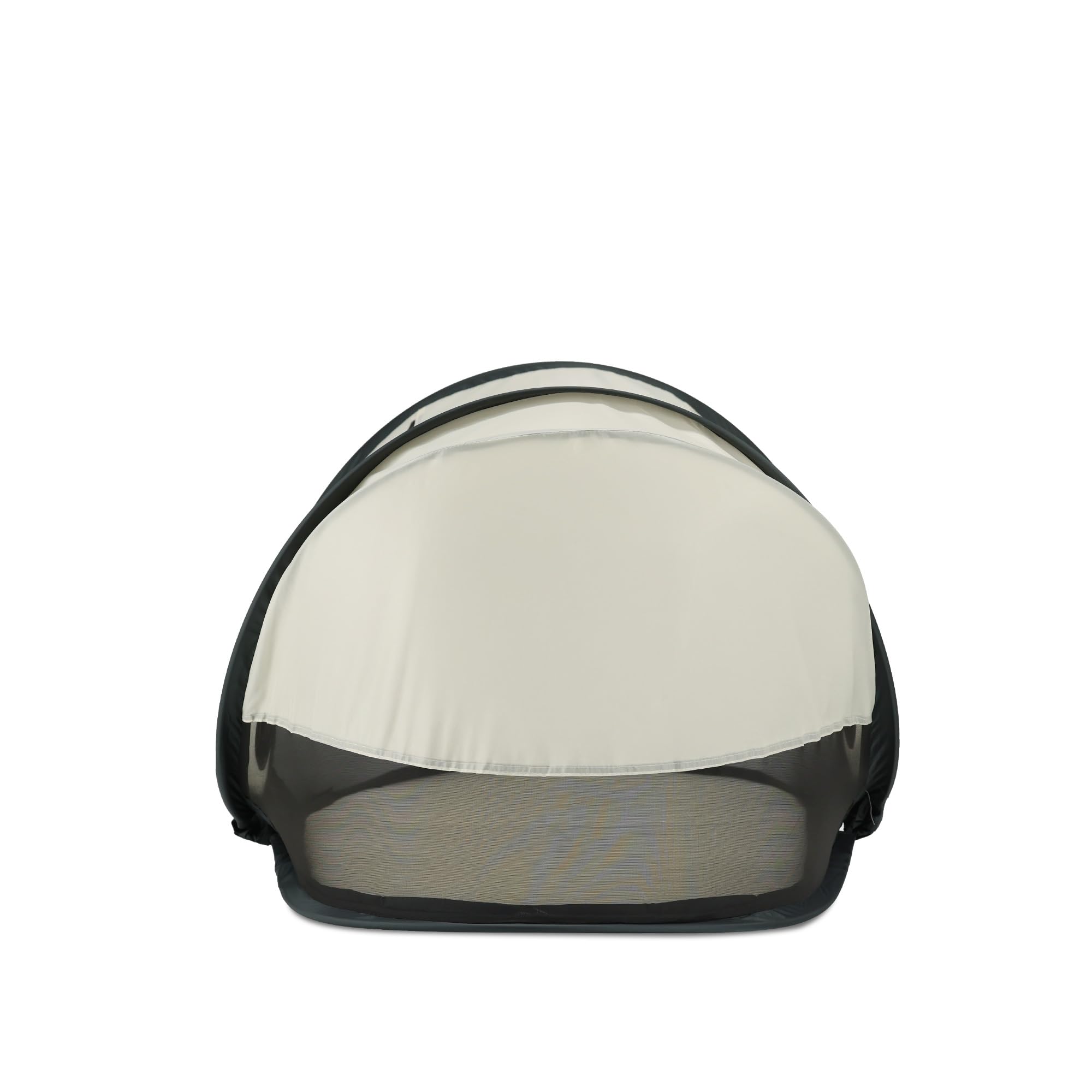 Deryan Scott Lettino Parapioggia per Bambino - Dalla Nascita Fino a 3 Anni - Tenda Pop-Up per Bambino Montabile in 2 Secondi - Zanzariera & Borsa da Viaggio Inclusi - 120x75x50cm (Crema)