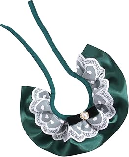 Amosfun Colarinho Para Animais De Estimação Colares De Sino Colares De Gatinho Colar De Pérolas Gato Para Gatos Gravata Borboleta Para Cães Cachecol De Renda Para Gatos Colar De Gato