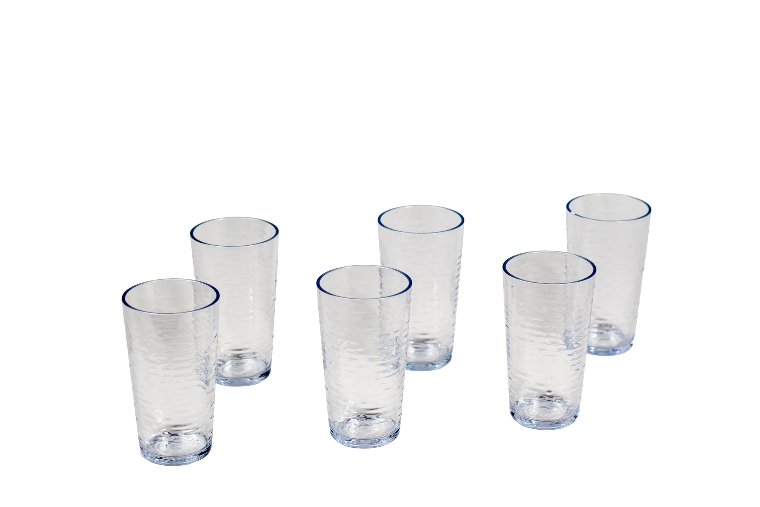 Abode Homewares Tritan Foundry Jumbo Drinkware Set of 6, 20.6 oz., Clear