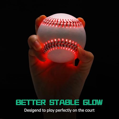 Miniatura 2 de Glow in The Dark Baseball - Rechargeable LED Light Up Ball with 6 Color Changing Modes  Regulation Size & Weight for Kids, Teens, Adults & Baseball