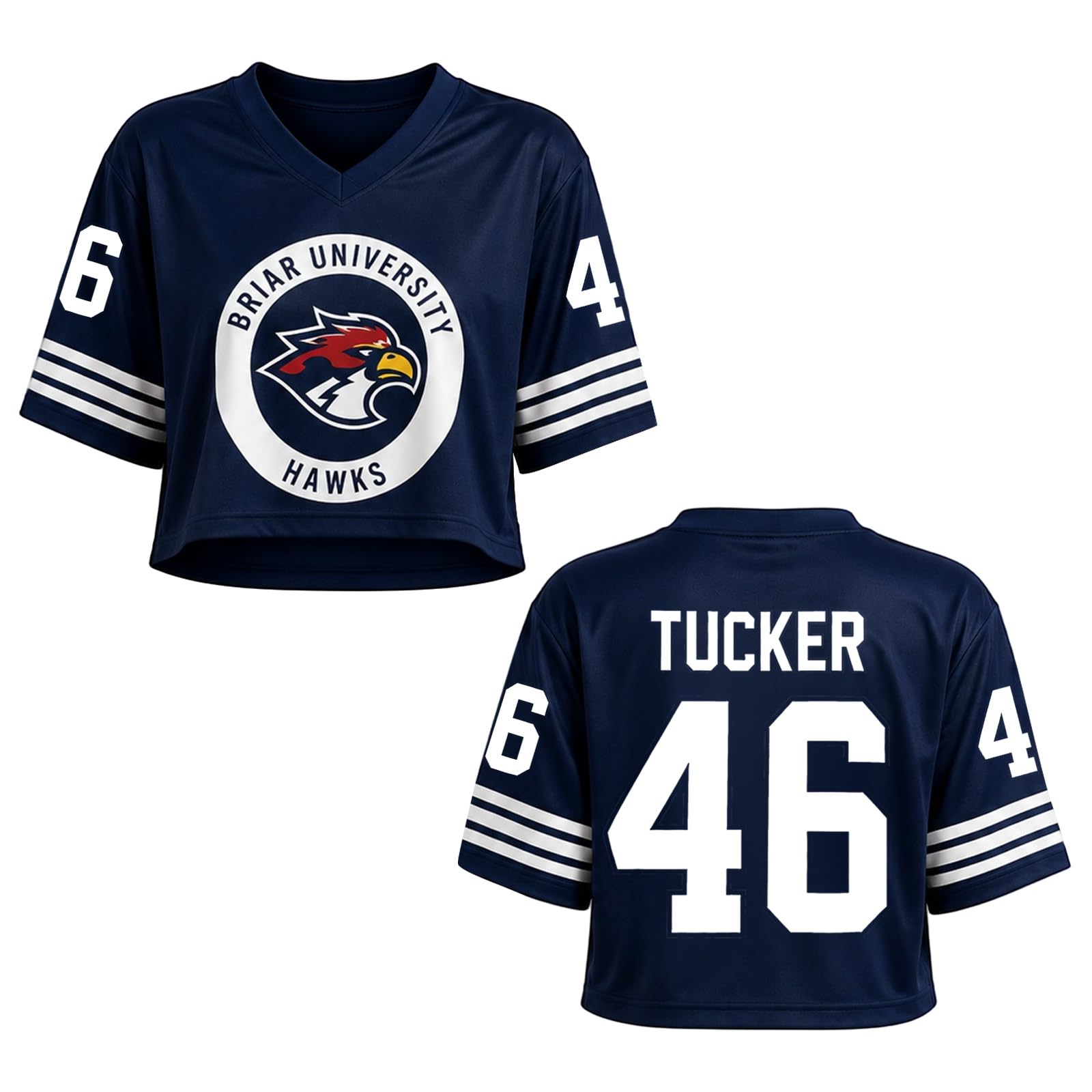 Off Campus Hockey Jersey Women Graham 44 & Logan 22 & Tucker 46 & Dean 66 Briar U Hockey Shirts Short Sleeve Briar University Shirts Sports Y2K Crop Tops Off Campus Merch for Fans