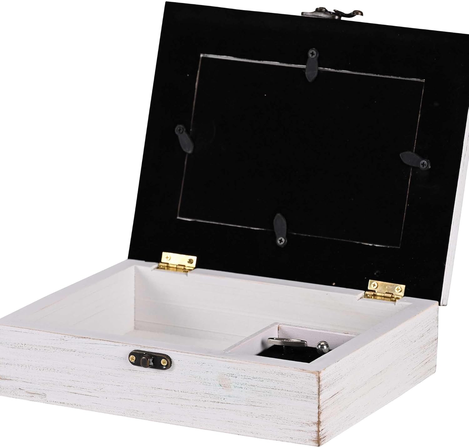 Dicksons Christian Keepsake Music Box 6.5 x 8.5 Inch – Be Strong in The Lord Scripture Decorative Vintage Floral Wooden Jewelry & Memory Box for Women