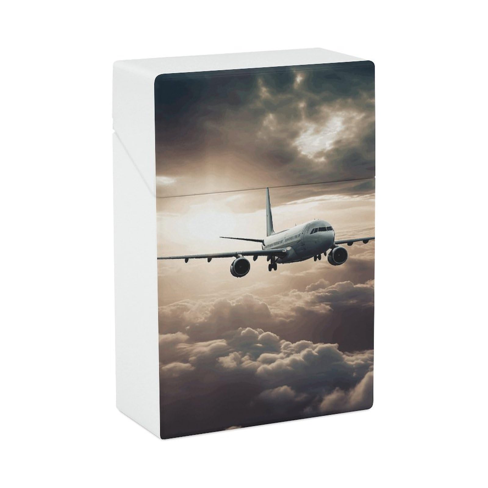 Amazon.com: Airplane Flying in The Air Cigarette Case Waterproof Plastic  Cigarette Box Vintage Cigarette Cases for Men Women Small Funny Cigarette  Holder for Regular 85mm King Size 20 Capacity : Health &