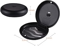 Vista 3 de Paquete de 2 estuches de retención, estuche de retención de ortodoncia sólido (negro)