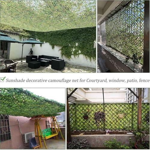 Red de protección solar para terrazas verde y red de camuflaje forestal de 2x5 m 3