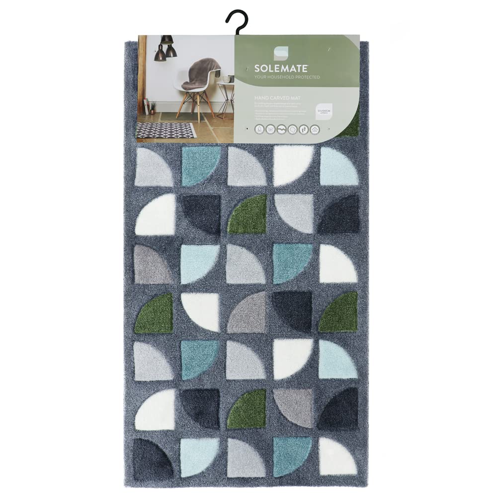Solemate Jvl Hand Carved Windmill Door Mat - Blue