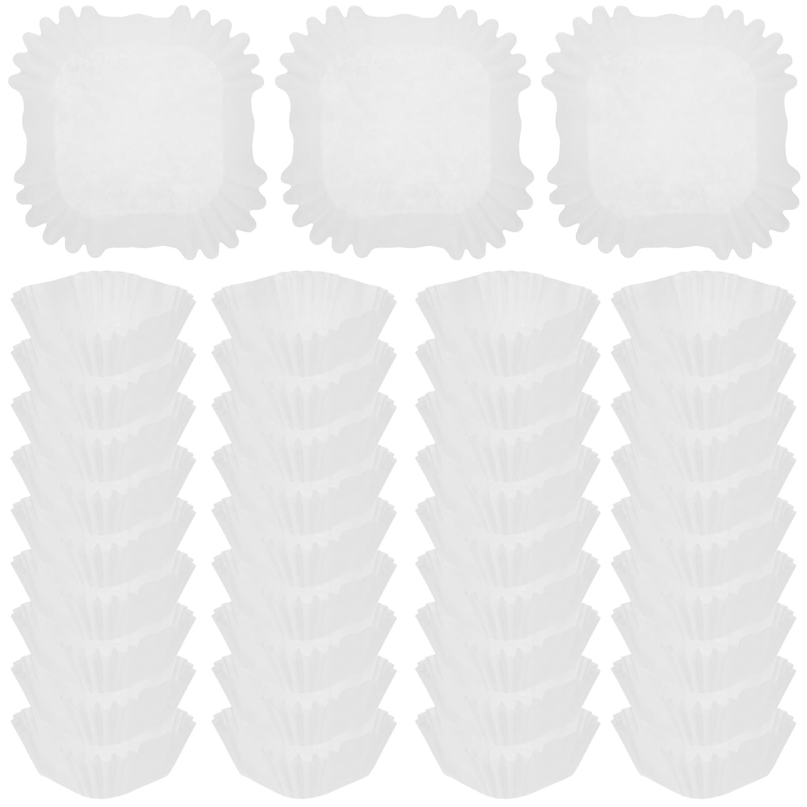 1000 Caissettes à Cupcake en Papier Blanc Résistantes à la Chaleur