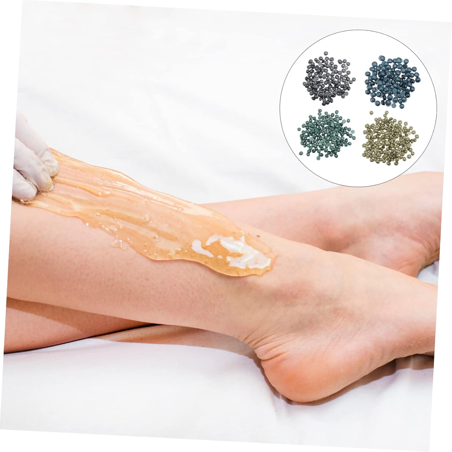 4 Hair Removal Wax Depilatory Wax Kit Hair Removal Supplies Soft Wax Kit Waxing Beads Personal Care Supplies Hair Remover Tool Dehairing Wax Beans Kit Wax Therapy Granules/1121