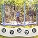 Trampoline Net Replacement Trampoline Safety Round Frame Enclosure Weather Resistant Breathable Net with Double Headed Zippers(8 Straight Poles,12 FT)