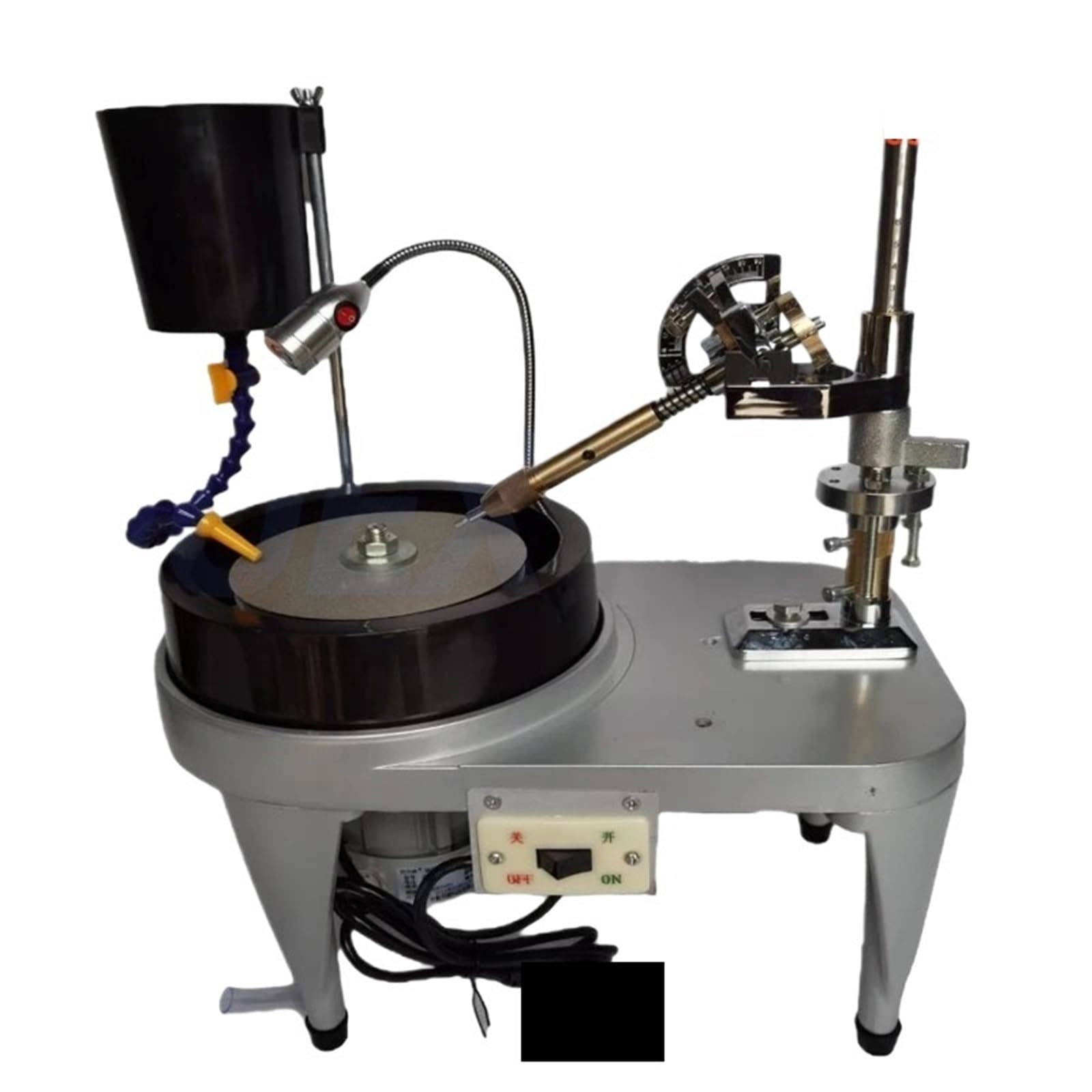 CUDTAPI Aluminum Alloy Gemstone Polishing Machine Jade Polishing Machine Angle Engraving Machine Seal Jade Flat Grinder(Ordinary,6-inch)