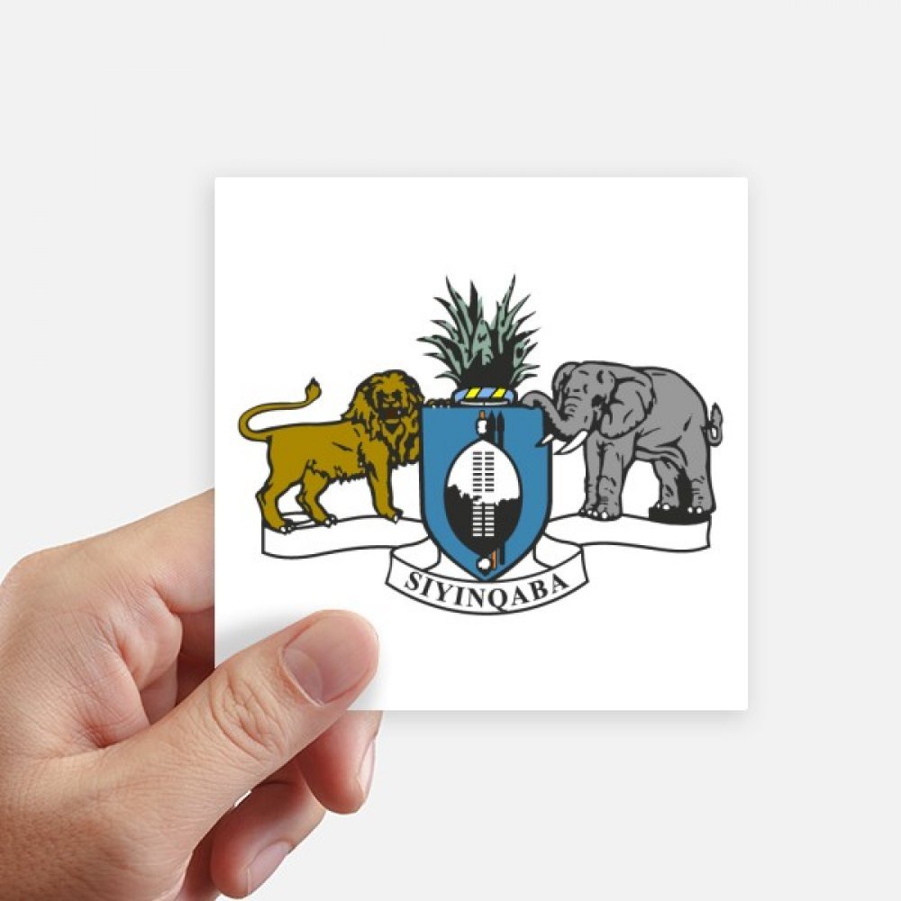 Autocollant Eswatini 10cm, lot de 8 stickers carrés pour valise