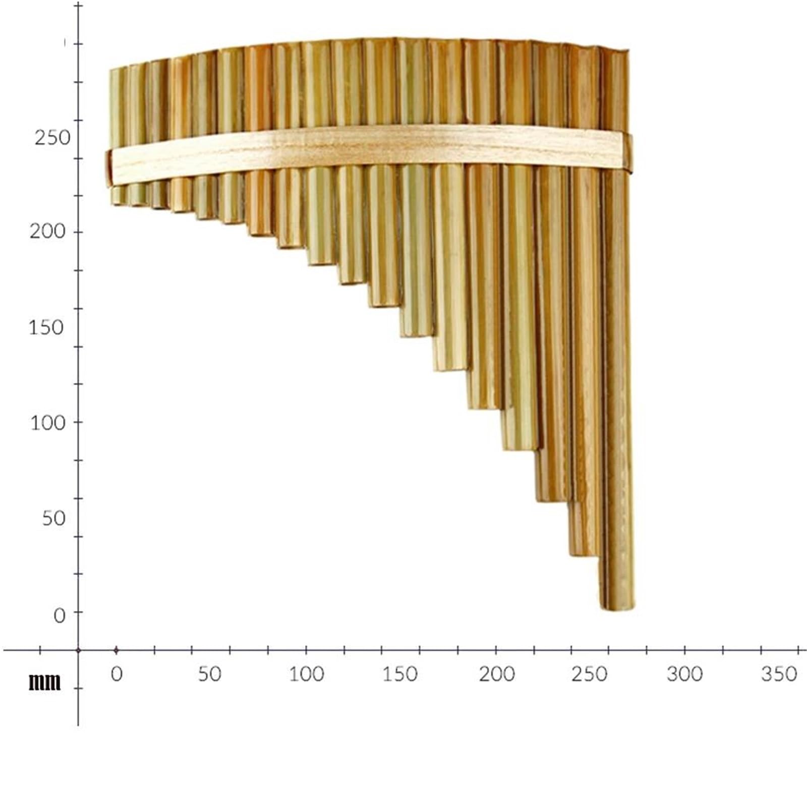 Professional Pan Flute Handmade Pan Flute For Folk Musical Instruments Brown Color Woodwind Instrument 15 Pipes(R)