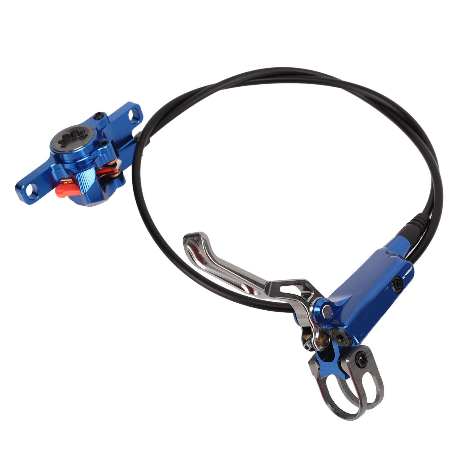 Bicycle hydraulique disque frein en aluminium alliage solide conception légère de scellage pour vélos électriques de vélo de montagne (Bleu)