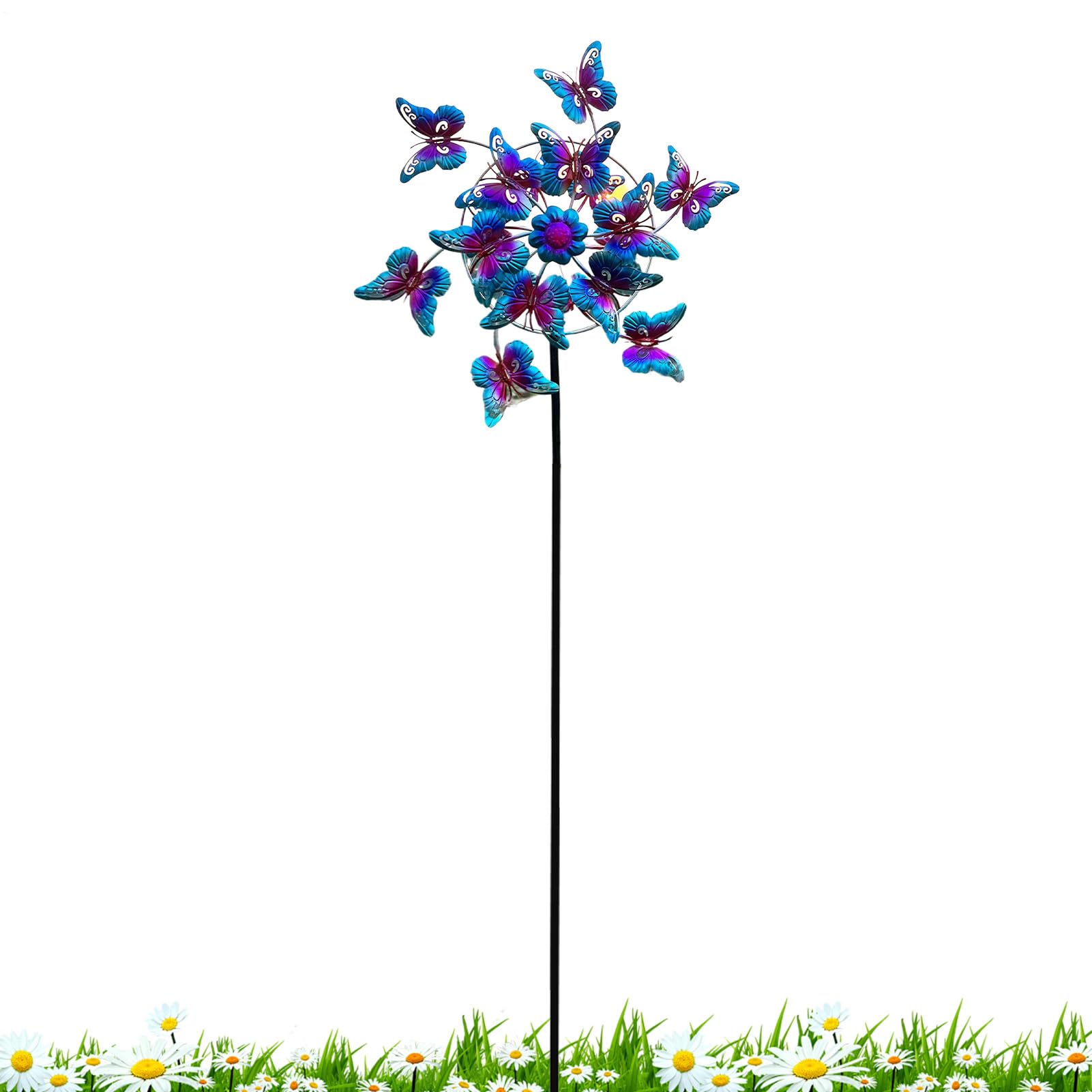 Décoration de jardin vivante avec moulin à vent papillon contre la monotonie