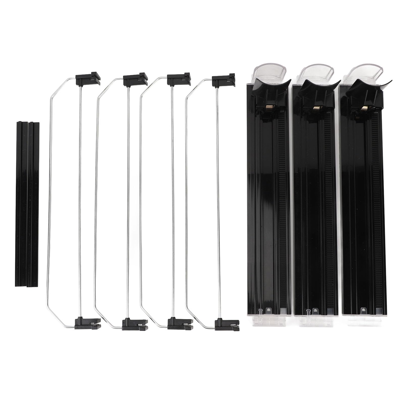 Automatic Shelf Pusher Glide Fridge Drink Organizer Soda Dispenser, Adjustable Divider Automatic Drink Propeller for Refrigerator Supermarket (Black)