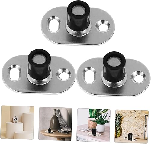 Miniatura 4 de Housoutil 3 unids limitador de carro puerta de granero inferior Guía de piso Guías de piso de parada Guía inferior de piso Puerta de granero Guías