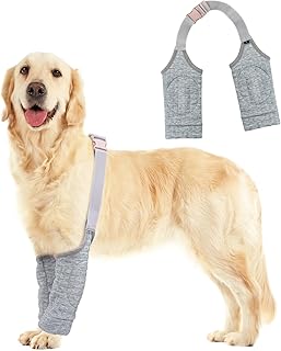 Coppthinktu Dog Elbow Protector for Calluses, Adjustable Dog Elbow Pads Leg Sleeve to Prevent